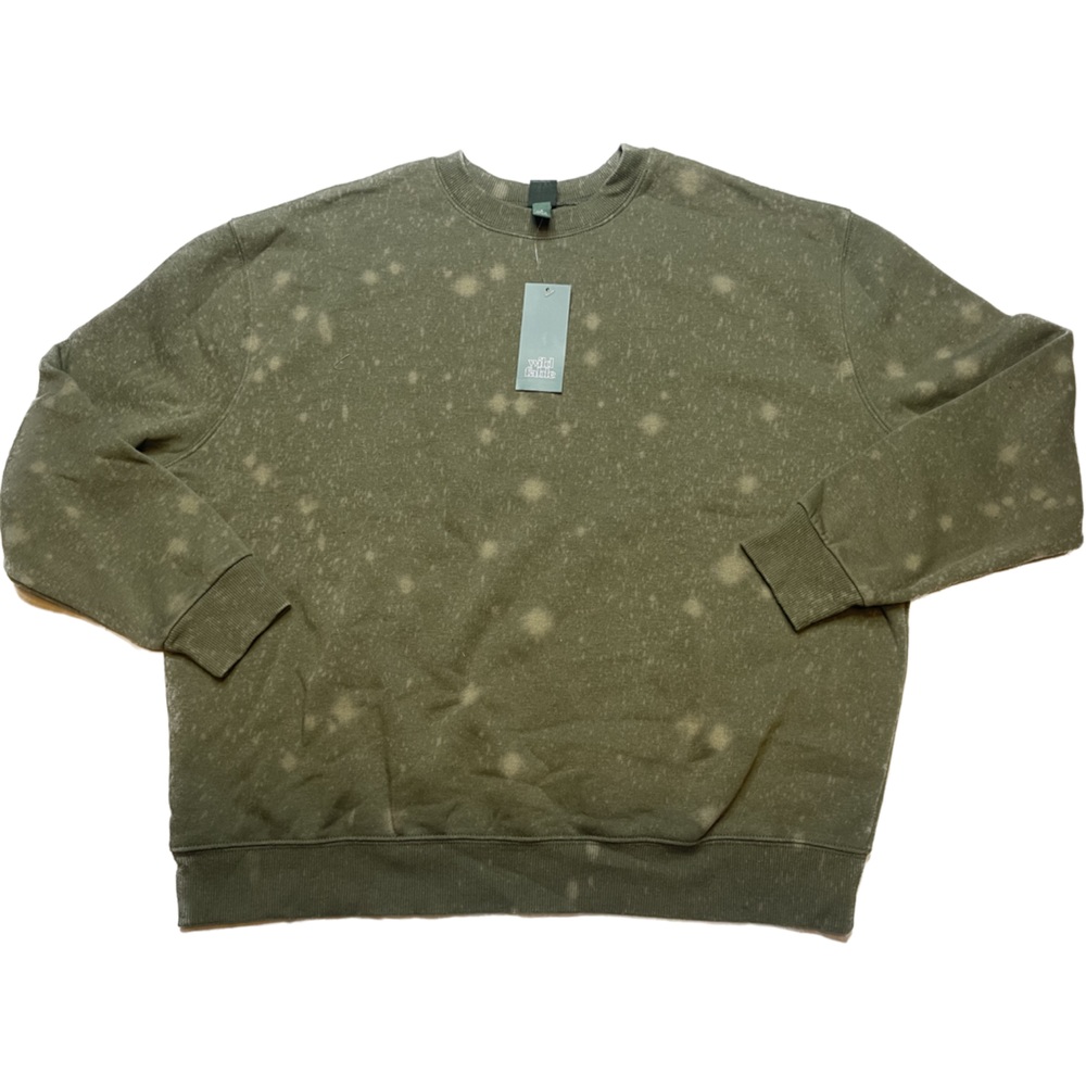Wild Fable - Woman’s Green Bleach Dye Sweatshirt - Size S - NWT
